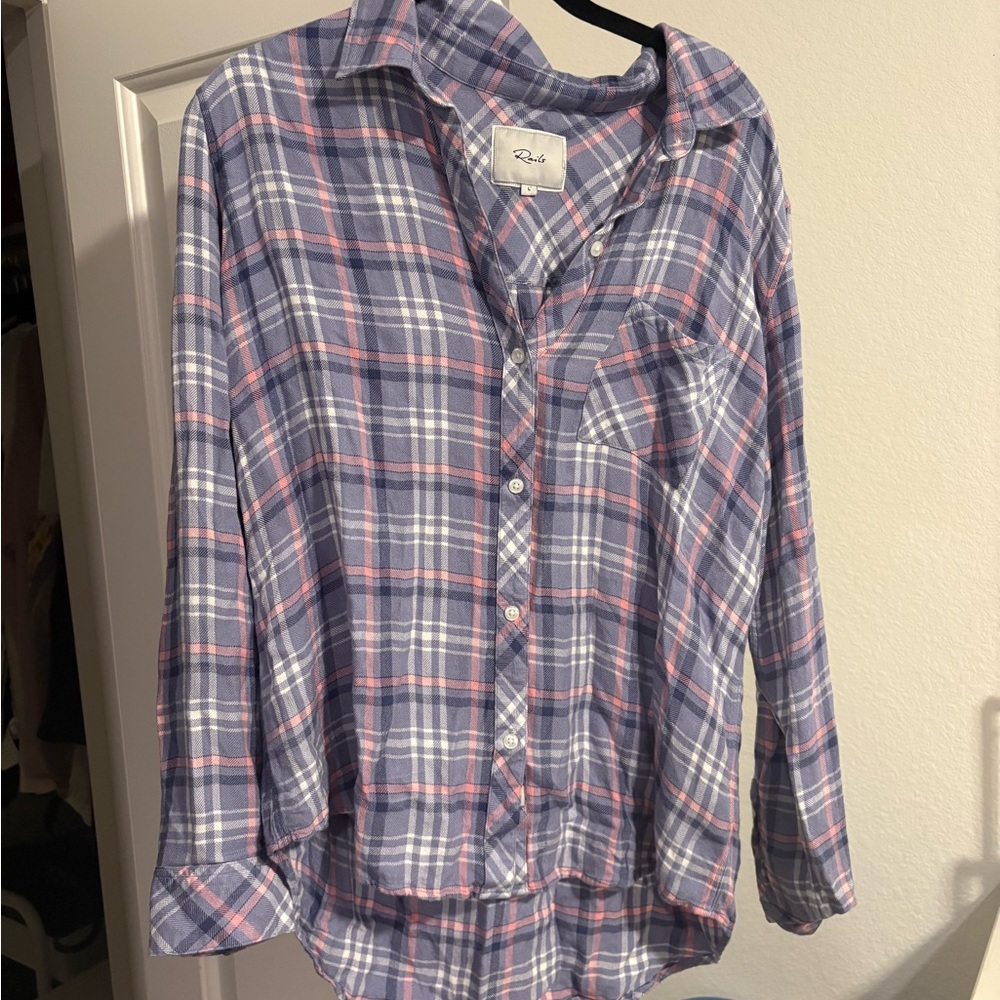 Rails Lavender and Pink Plaid Shirt